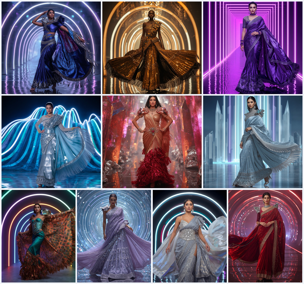 10+ 3D Crystal Applique Modern Saree AI Prompts to Generate Luminous Image Prompt Styles via Gemini, Grok, and ChatGPT