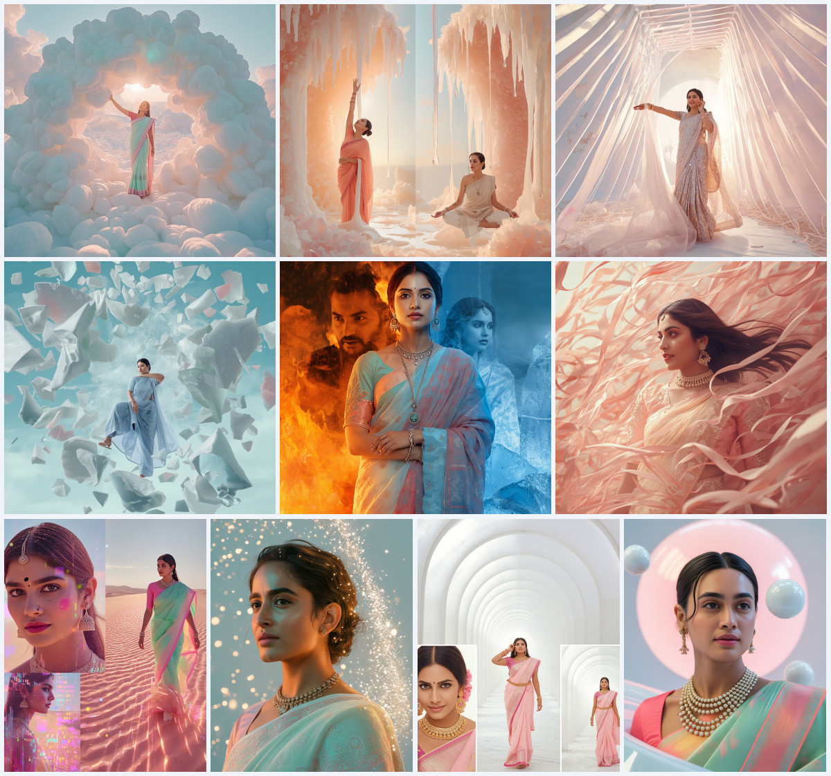 10+ Bridal Saree AI Prompts to Create Wedding Photos with Luxury Fashion and Soft Lighting