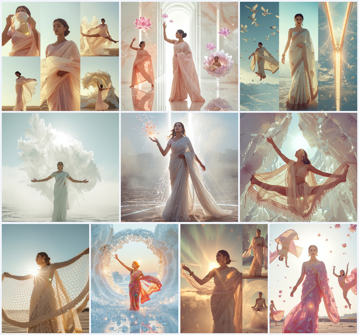 10+ Designer Ruffle Saree AI Prompts to Create Flawless High-Fashion Portraits with Zero Text