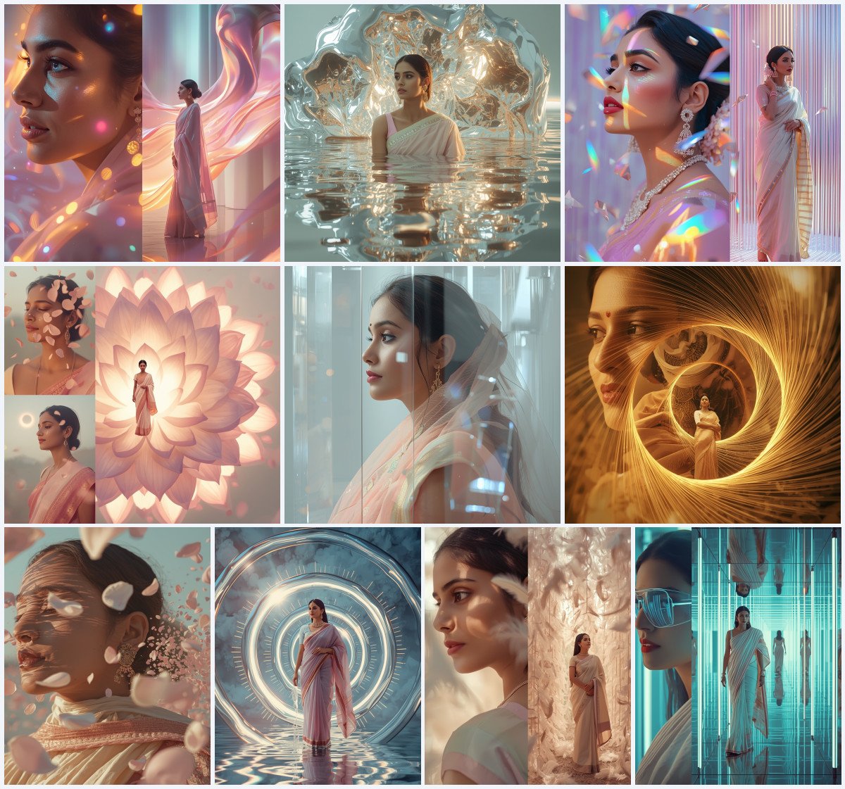 10+ Dusty Rose Georgette Saree AI Prompts to Create Romantic Soft-Focus Photos with Pure Lite Aesthetics - Main Thumbnail