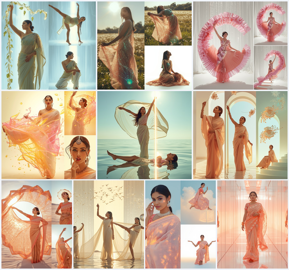10+ Kora Silk Saree AI Prompts to Generate Pristine Luxury Fashion Portraits - Main Thumbnail