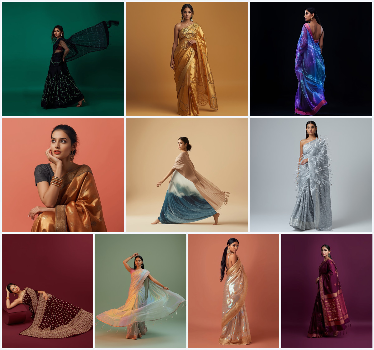 10+ Modern Ruffle Saree AI Prompts to Generate Pristine Luxury Fashion Portraits - Main Thumbnail
