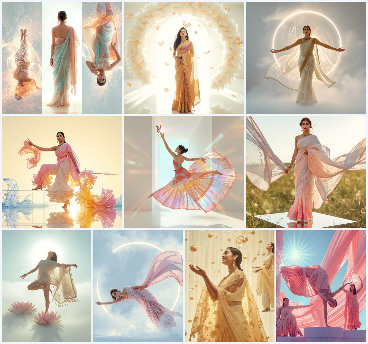 10+ Party Wear Saree AI Prompts to Create Glamorous Ethnic Looks with Night Style Fashion