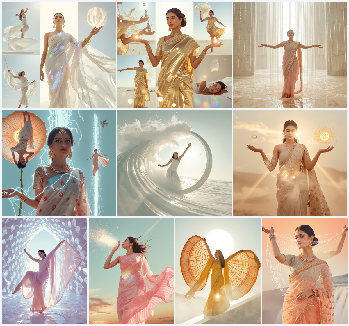 10+ Phulkari Work Saree AI Prompts to Generate Pristine Luxury Cultural Portraits - Main Thumbnail