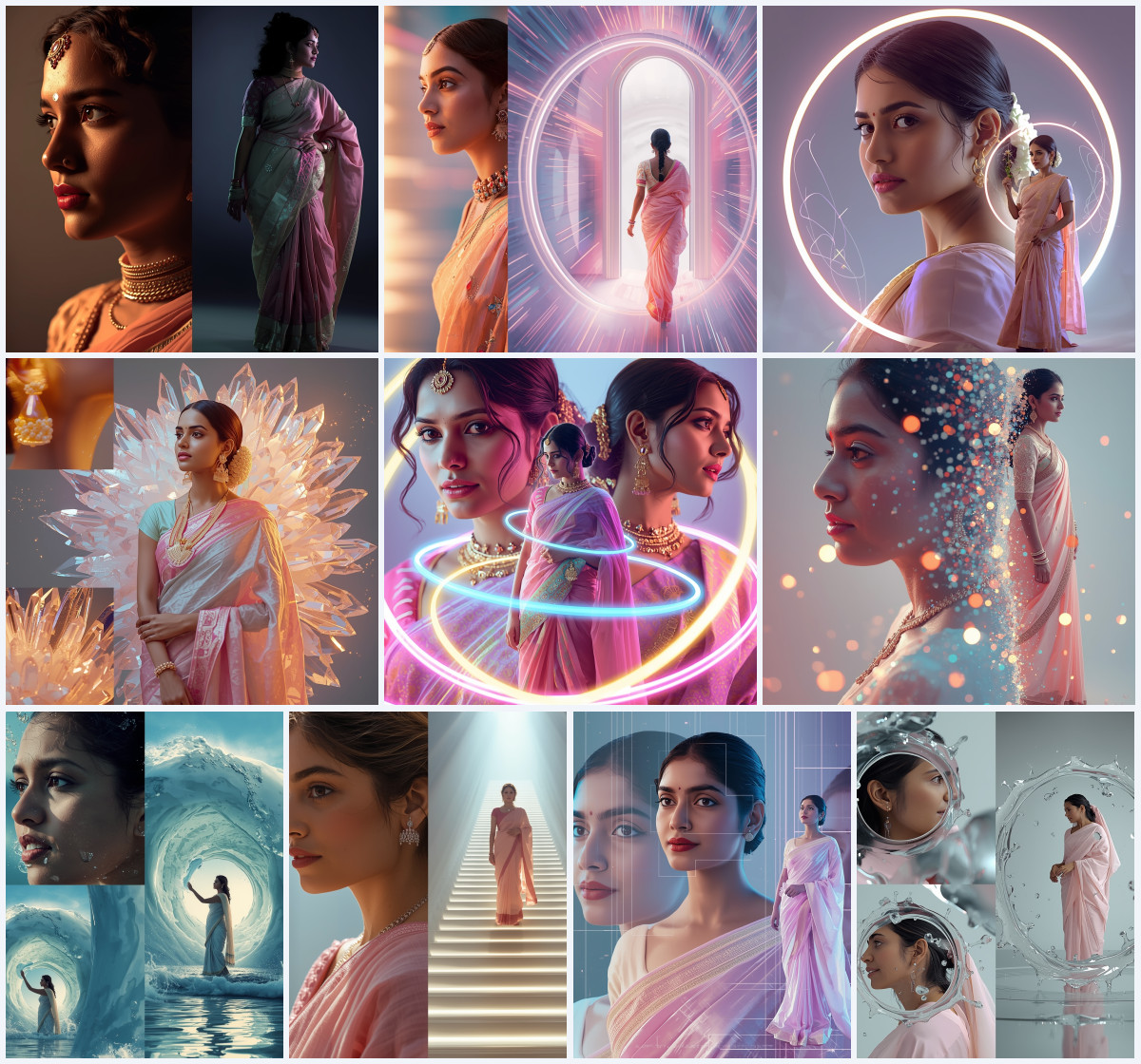 10+ South Indian Wedding Saree AI Prompts to Generate Luminous Cultural Aesthetics - Main Thumbnail