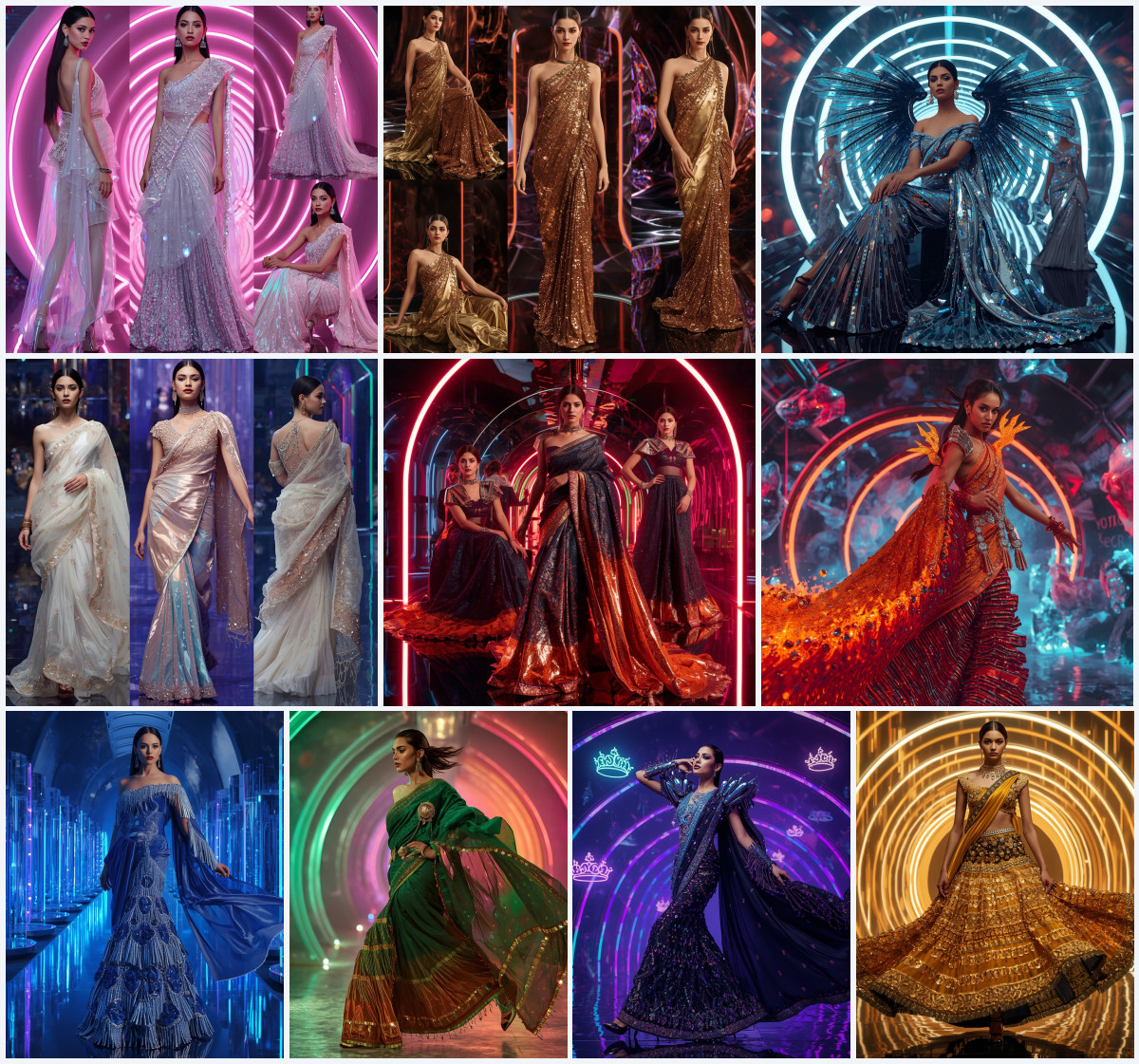 10+ Velvet Border Modern Saree AI Prompts for Rich Studio Portraits via Gemini, Grok, and ChatGPT