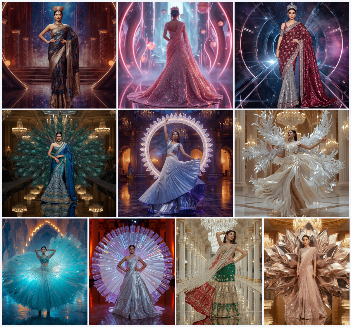 Viral Prompt for Patchwork Faux-Leather Silk Saree utilizing ChatGPT Prompt alongside prompt for gemini - Main Thumbnail