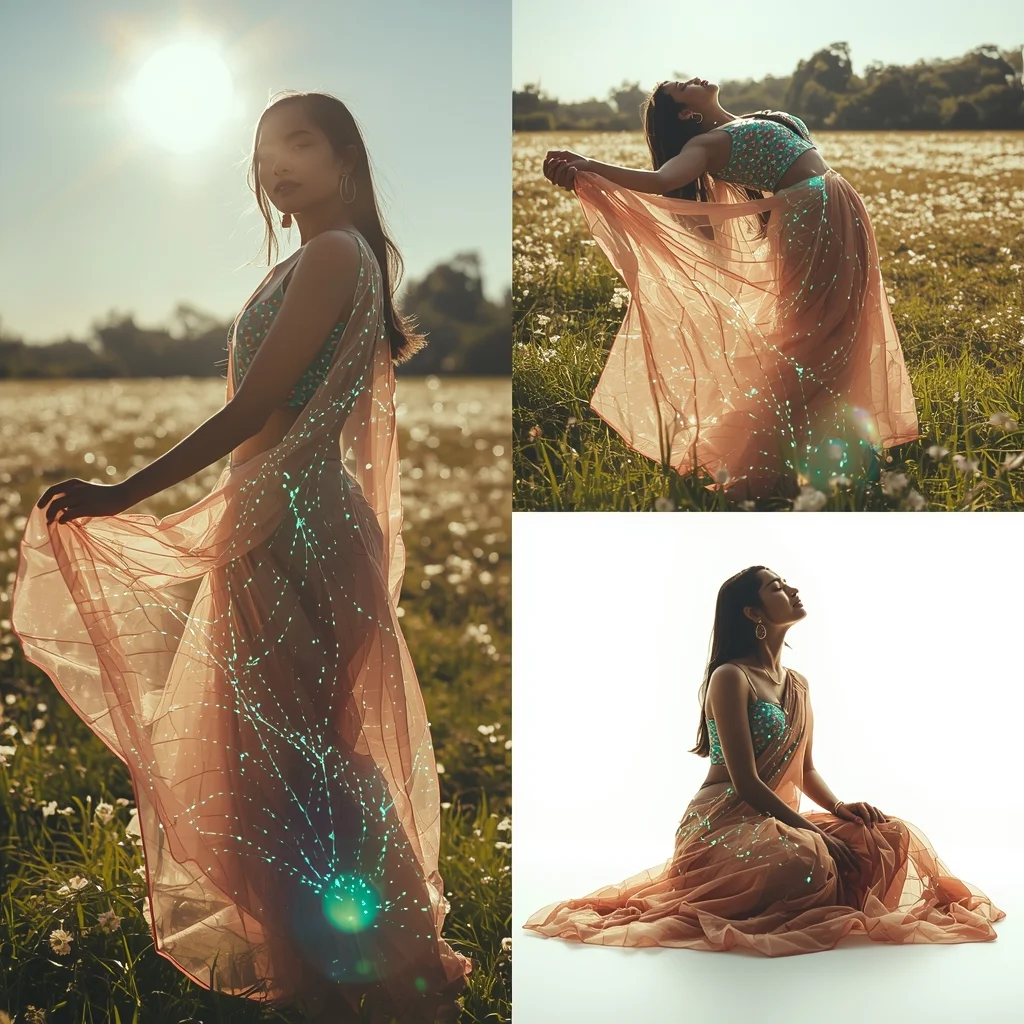 Festival Fancy Saree Acoustic Resonance Chiffon | Prompt For Gemini Ai Girl In Saree Copy And Paste