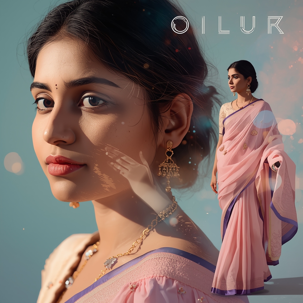 Festive Pastel Saree Reality Exists As Process Collage | Continuous Becoming Luxury Prompt | Travel Ai Prompt