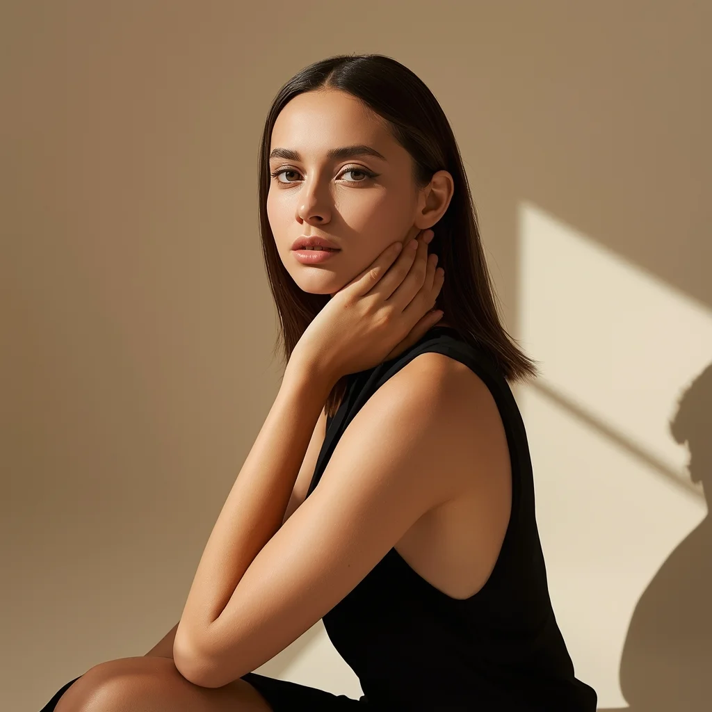 Minimalist Studio Portrait with Soft Shadows | Creative Image Prompts
