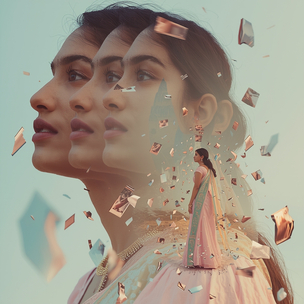 Pastel Saree Hyper Time Echo Fragment Loop Collapse Cinematic Viral Prompt | Saree Reel Ai Prompt