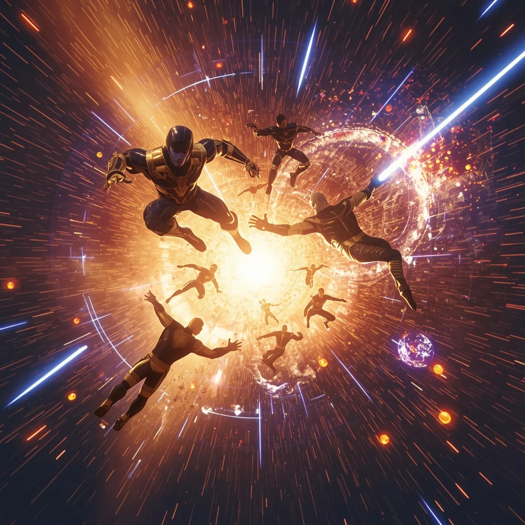 Scene 10 – Final Clash: Multiverse War Explosion | Festive Prompt